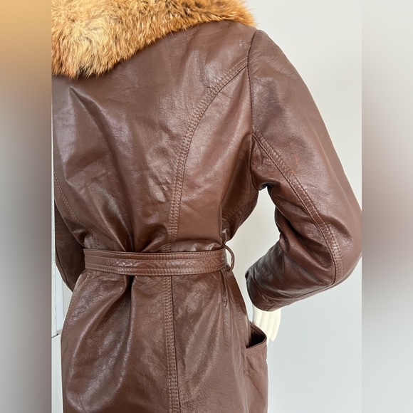 House of Leather Jacket with Genuine Fox Fur Collar – Vintage - Picture 9 of 16
